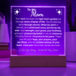 💕Heartfelt Mom Printed Square Acrylic Plaque LED Base