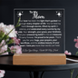 💕Heartfelt Mom Printed Square Acrylic Plaque LED Base