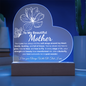 💕 Mother Heart acrylic Plaque LED Base