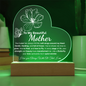 💕 Mother Heart acrylic Plaque LED Base