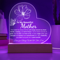 💕 Mother Heart acrylic Plaque LED Base