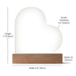 💕 Mother Heart acrylic Plaque LED Base