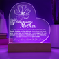💕 Mother Heart acrylic Plaque LED Base