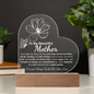 💕 Mother Heart acrylic Plaque LED Base