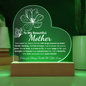 💕 Mother Heart acrylic Plaque LED Base