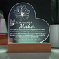 💕 Mother Heart acrylic Plaque LED Base