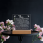💕Heartfelt Mom Printed Square Acrylic Plaque LED Base