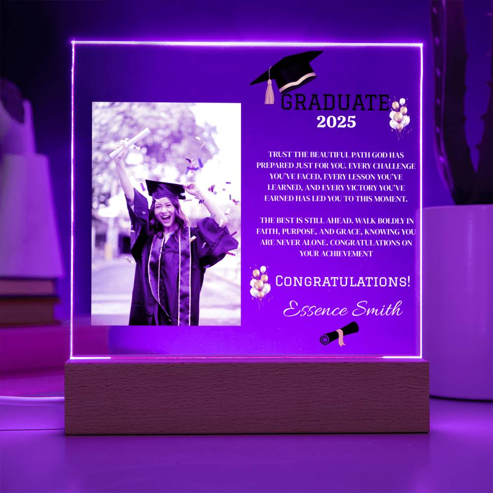✨GRADUATE Customize Acrylic Square LED Plaque