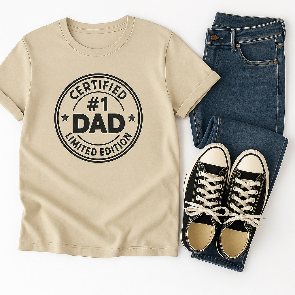 🧢#1 Dad Certified Unisex T-Shirt, Father's Day Gift, Limited Edition